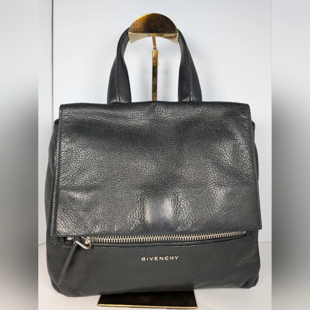 GivenchyBlack Leather Pandora Pure Medium Handbag